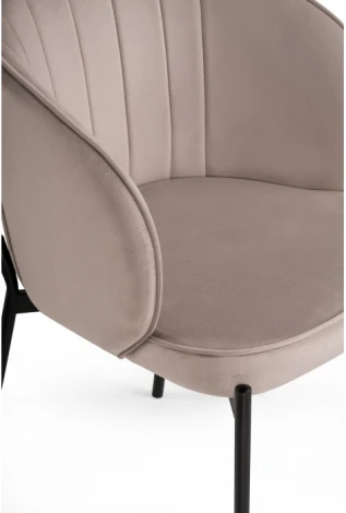 Стул Woodville на металлокаркасе Нейл латте / черный 528450