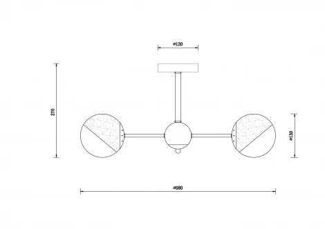 Потолочная люстра на штанге Freya Sonnet FR5271PL-05B шарики