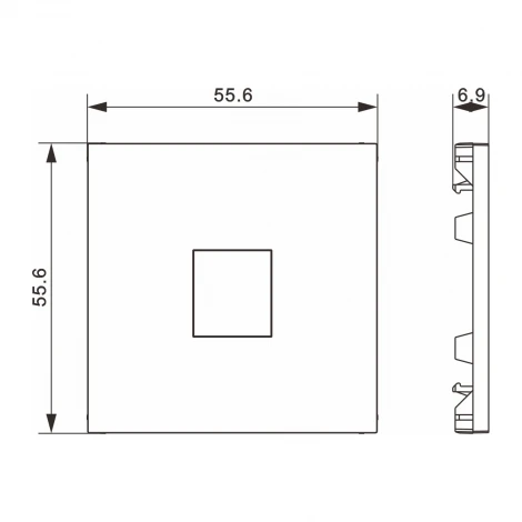 Накладка 1-я для розеток RJ45,TV,SAT, сталь Donel A07 DE85937