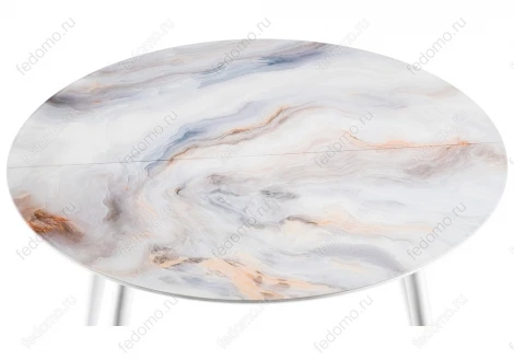 Стеклянный стол Woodville Кловис кианит / белый 474328