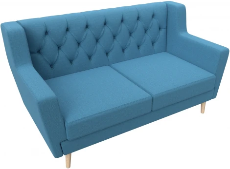 Диван кухонный прямой Брайтон 2 Люкс (Голубой/Рогожка) Лига Диванов арт.123184