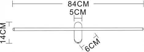 Бра линейное светодиодное Arte Lamp Prima A2028AP-1BK (220V)