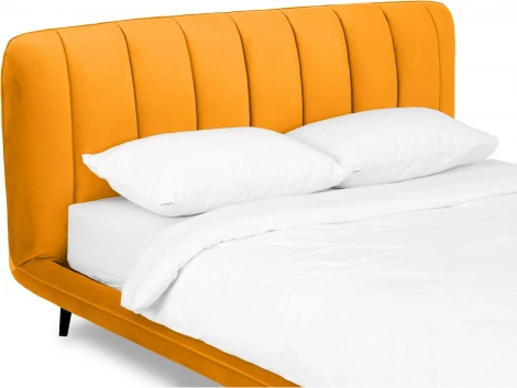 Кровать Amsterdam 1800 ОГОГО (арт.583430), (Велюр/Желтый)