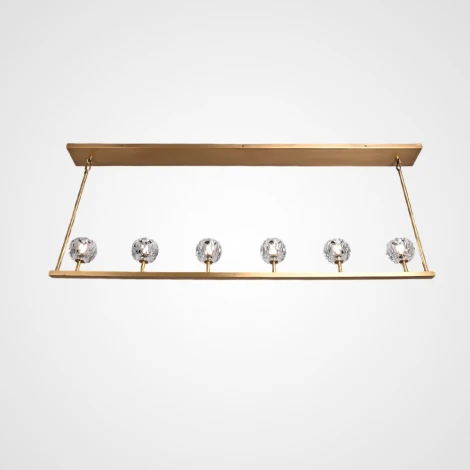 Подвесной светильник Rh Boule De Cristal Linear Chandelier 6 Bronze ImperiumLoft 40,1222 (220V)