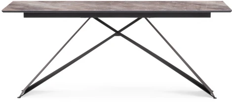 Стеклянный стол Woodville Ноттингем 180х90х74 карелия / черный 553544