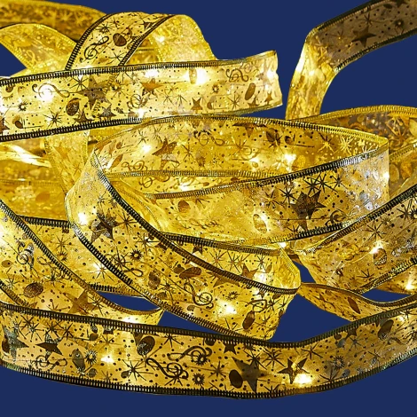 Гирлянда светодиодная «Лента» на батарейках 3AA 10м. 100 светодиодов, теплый белый свет Uniel ULD-S1000-100/SCB/3AA WARM WHITE IP20 RIBBON