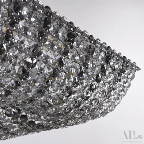 Подвесная люстра светодиодная APL LED Sicilia SH503.0.60.R.Ni.4000.Clear.731 (220V, хрусталь, на тросе)