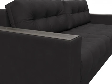 Диван прямой с декором Лига-049 НПБ Лига Диванов (Замша) арт.128410