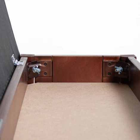 Банкетка Вивальди М с ящиком средне-коричневый, ткань полоса коричн. Mebelik 009413