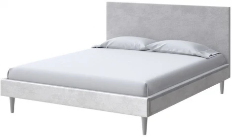 PROxSON Кровать Claro (Ткань: Велюр Teddy Стальной) 90x200