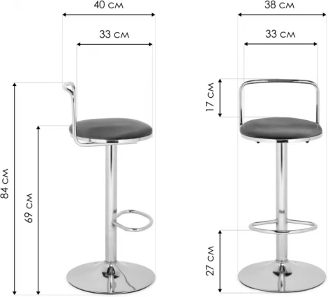 Барный стул Woodville Lusia green / gold