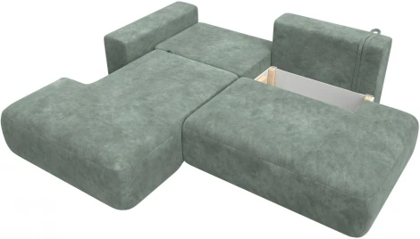 Диван угловой Лига-036 НПБ Модерн левый угол Лига Диванов (Велюр) арт.127766L