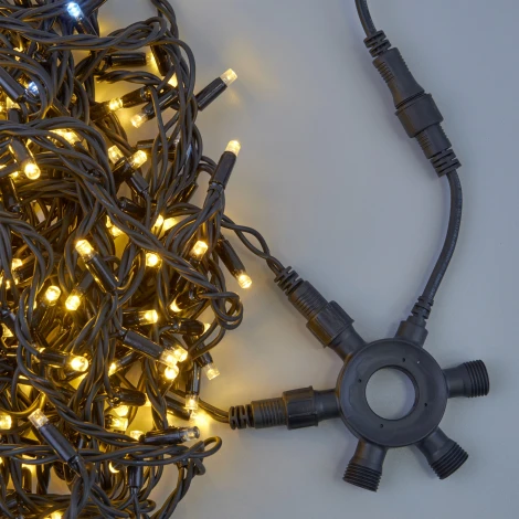 Соединитель для гирлянд серии F90RPO круговой 1 вход-5 выходов черный Uniel UTC-F90 Y6 BLACK