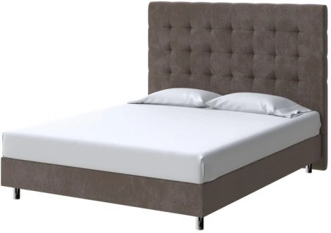 PROxSON Кровать Madrid Boxspring Standart (Ткань: Велюр Casa Кофейный) 90x200