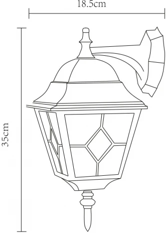 Настенный фонарь уличный Arte Lamp Berlin A1012AL-1BN