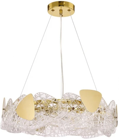 Подвесной светильник Lumion Queeny 6582/6 золотой/прозрачный, золотой металл/стекло, металл E14 6*40W 220V (на тросе)