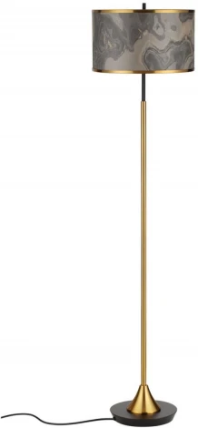 Торшер Odeon Light Bergi 5064/2F античн.бронза/серо-беж./металл/натур.камен."шпон" E27 LED 2*10W (220V, выключатель, круглые)