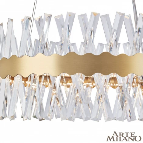 Подвесная люстра Arte Milano Venezia 311096/D800 BS (регулировка яркости, LED, 220V, хрусталь, пульт управления, на тросе, круглые)