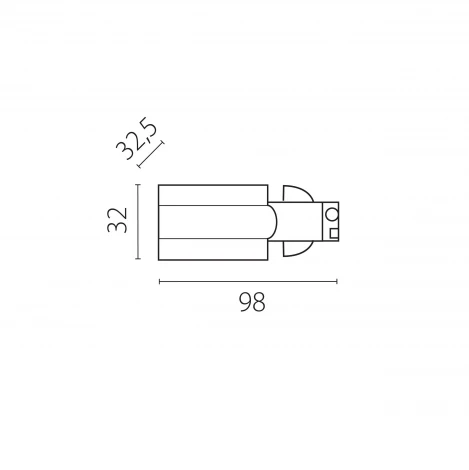 Питание боковое к треку 5040xx-(F)/(R) Lightstar Quattro 504117-FRPS
