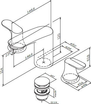 Смеситель Am.Pm Like F8008000 для раковины