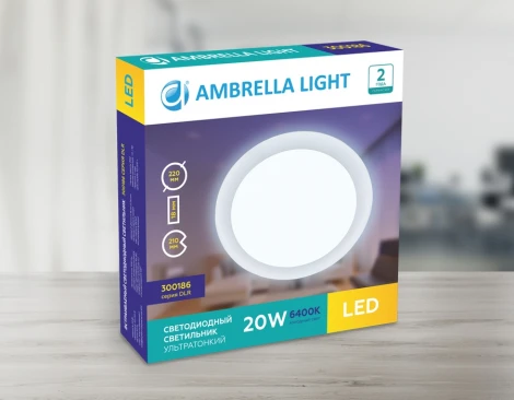 Встраиваемый точечный светильник Ambrella Led Present Plastic 300186 (220V, IP44)