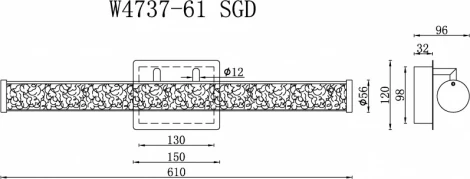 Настенный светильник iLedex Look W4737-61 SGD (220V, пульт управления)
