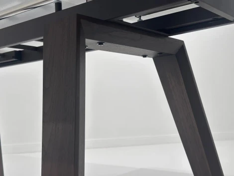 Стол БЭТИС (BETIS) 180 цвет МРАМОР (MATTE GILDED WHITE SOLID CERAMIC) / Орех (WALNUT), ®DISAUR M-City 64667