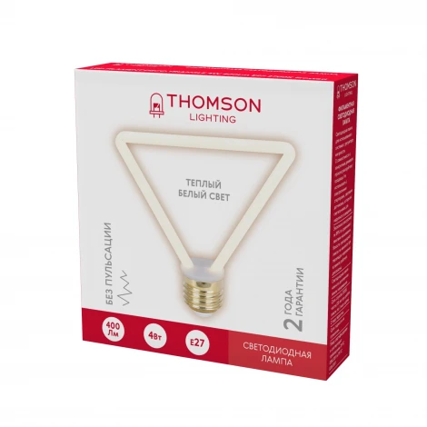 Лампочка светодиодная филаментная белая трубка E27 4W Thomson Deco Triangle TH-B2394