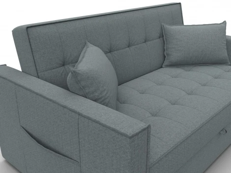 Диван прямой Лига-104 (140) (ЛДСП,Брус,Фанера,Рогожка/Серый) Лига Диванов 134860