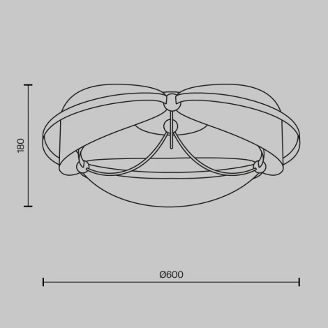 Потолочная люстра Maytoni Breeze MOD281CL-L45BS3K (LED, 220V, круглые)