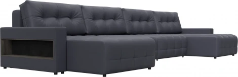 Диван п-образный с полками Лига-053 НПБ Лонг Лига Диванов (Экокожа) арт.128990