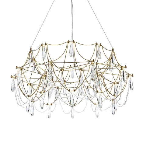 Подвесная люстра светодиодная хрустальная с пультом с регулировкой цветовой температуры Modelux MODELUX ML.5603.800P BS