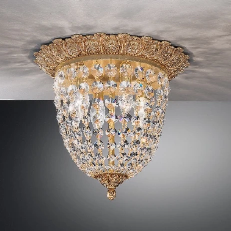 Потолочный светильник буше круглый Nervilamp 630 (220V, хрусталь)