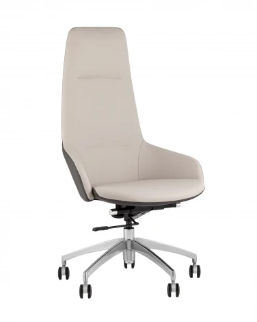 Кресло руководителя TopChairs Soulo светло-серый, серый арт.УТ000039418