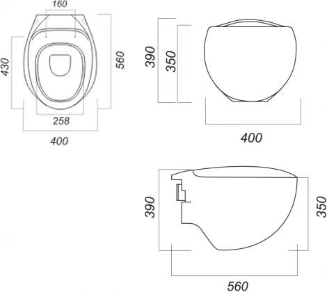 Унитаз подвесной Sanita luxe Ringo RNGSLWH0104