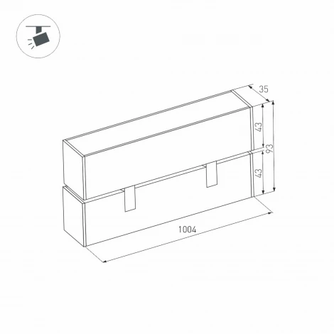 Трековый светильник магнитный Arlight MAG-FLAT-FOLD 027001 (LED, 24V)