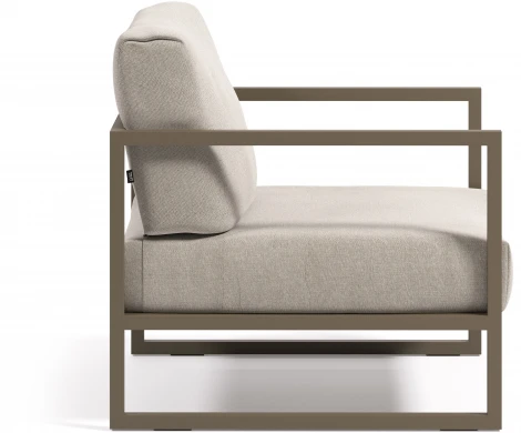 Кресло из ротанга La Forma (ex Julia Grup) Comova (Серый,Зеленый/ Искусственные волокна,Пена,Алюминий,Металл)