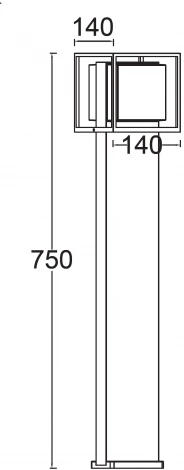 Наземный фонарь Oasis Light BRISBANE LED W1992-750
