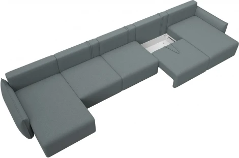 Диван п-образный Лига-051 НПБ МегаЛонг Лига Диванов (Рогожка) арт.128674
