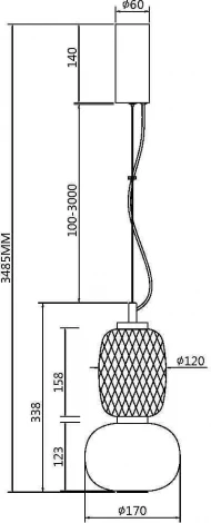 Подвесной светильник Maytoni Pattern MOD267PL-L18CH3K (LED, 220V, на тросе)