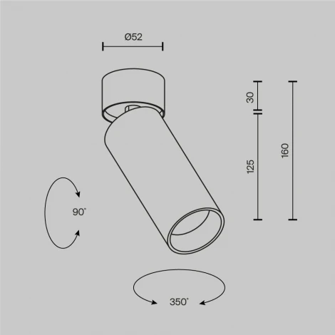 Потолочный светильник накладной Maytoni Focus Led C055CL-L12W2.7K-SS-B