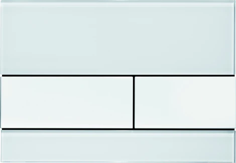 Кнопка смыва TECE Square 9240800 белое стекло, кнопка белая