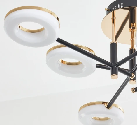 Потолочная люстра светодиодная на штанге Arte Milano Ferrara-72999 272999/6 BK/GD (220V)