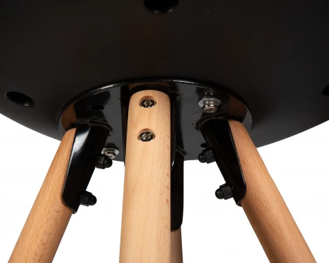 Стул полубарный RONNI (ножки светлый бук, черный (B-03))