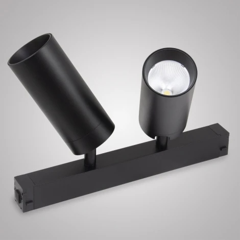 Трековый светильник однофазный светодиодный 220V 20W AM Group SMART CYLINDER AM528 BK-220V-2X10W SMART