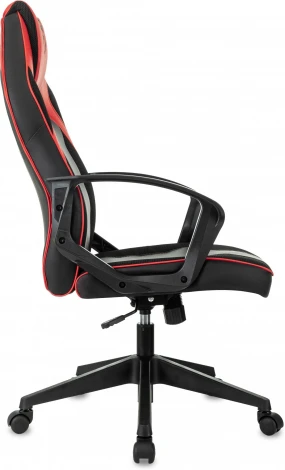 Кресло игровое Zombie 400 черный/красный ткань/эко.кожа крестов. пластик