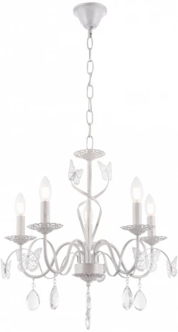 Подвесная люстра Arte Milano AM346179 346179/5 WT+SL (220V, подвески, на цепи, подсвечник, свеча)