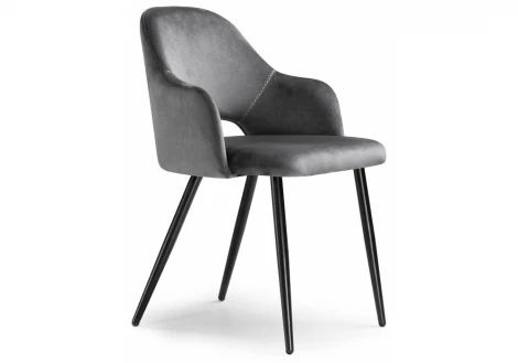 Обеденный стул на металлокаркасе Woodville Konor dark gray 11938
