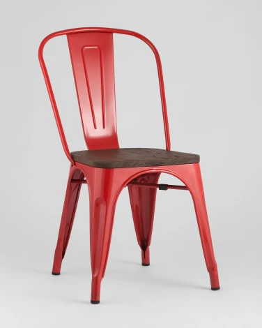 Стул Stool Group TOLIX WOOD красный глянцевый УТ000001188