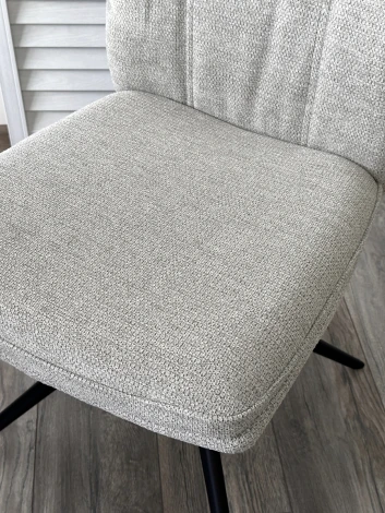 Стул M-City YOHAN 360 град. поворот. KN01-04 Светло-серый, ткань / Черный